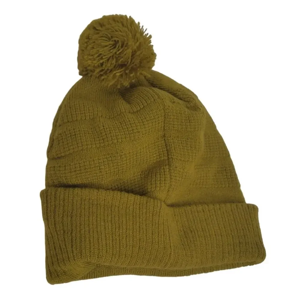 Jordan Youth Cuffed Knit Winter Beanie Hat With Pom Olive Green Size 8